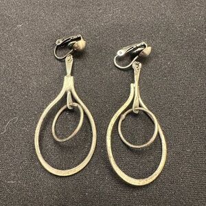 1980s Geometric Clip on Earrings